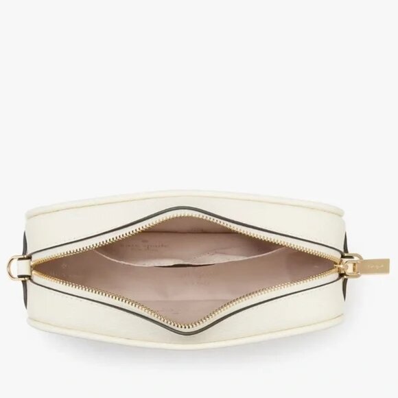 NWT Kate Spade Meringue White Oh Snap Straw Camera Crossbody Bag - Picture 5 of 5